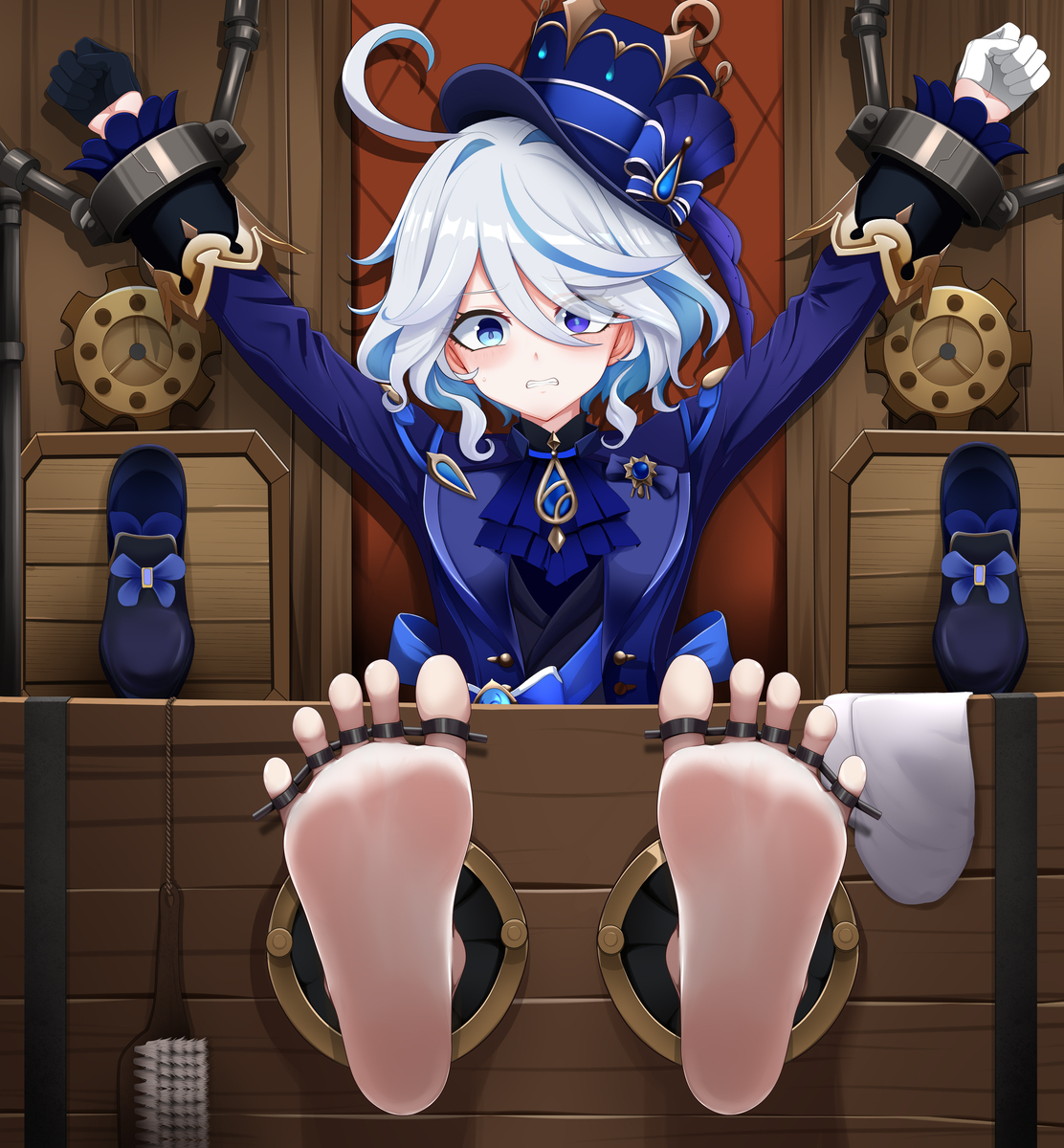 This is a pixiv picture whose title is 芙宁娜审判记录.