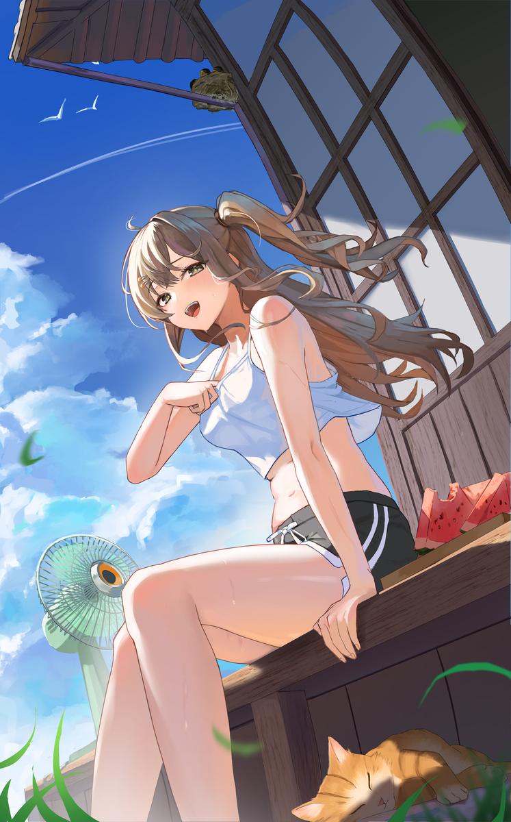 This is a pixiv picture whose title is 幼熙の夏休み.