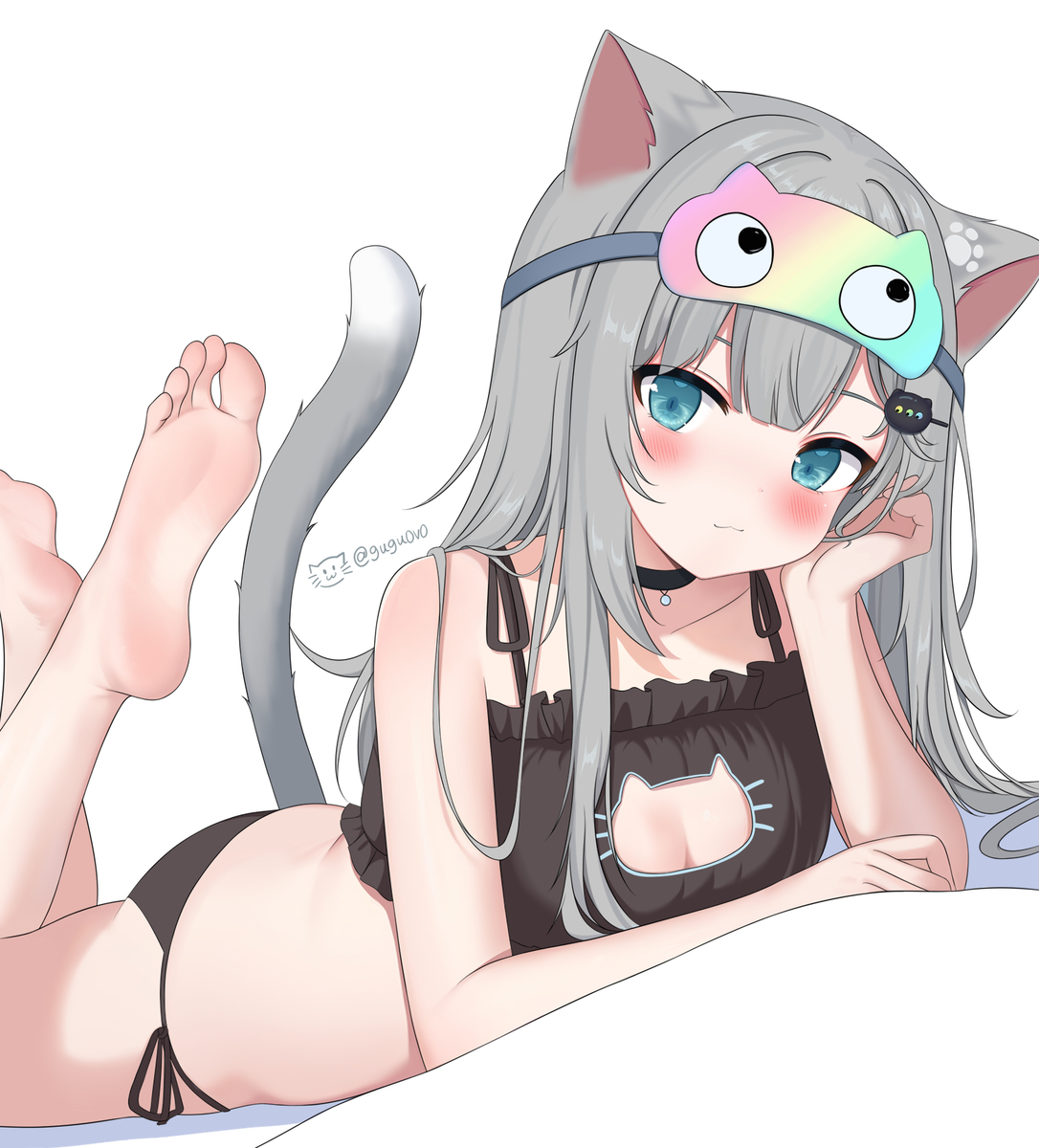 This is a pixiv picture whose title is なちょ猫1.
