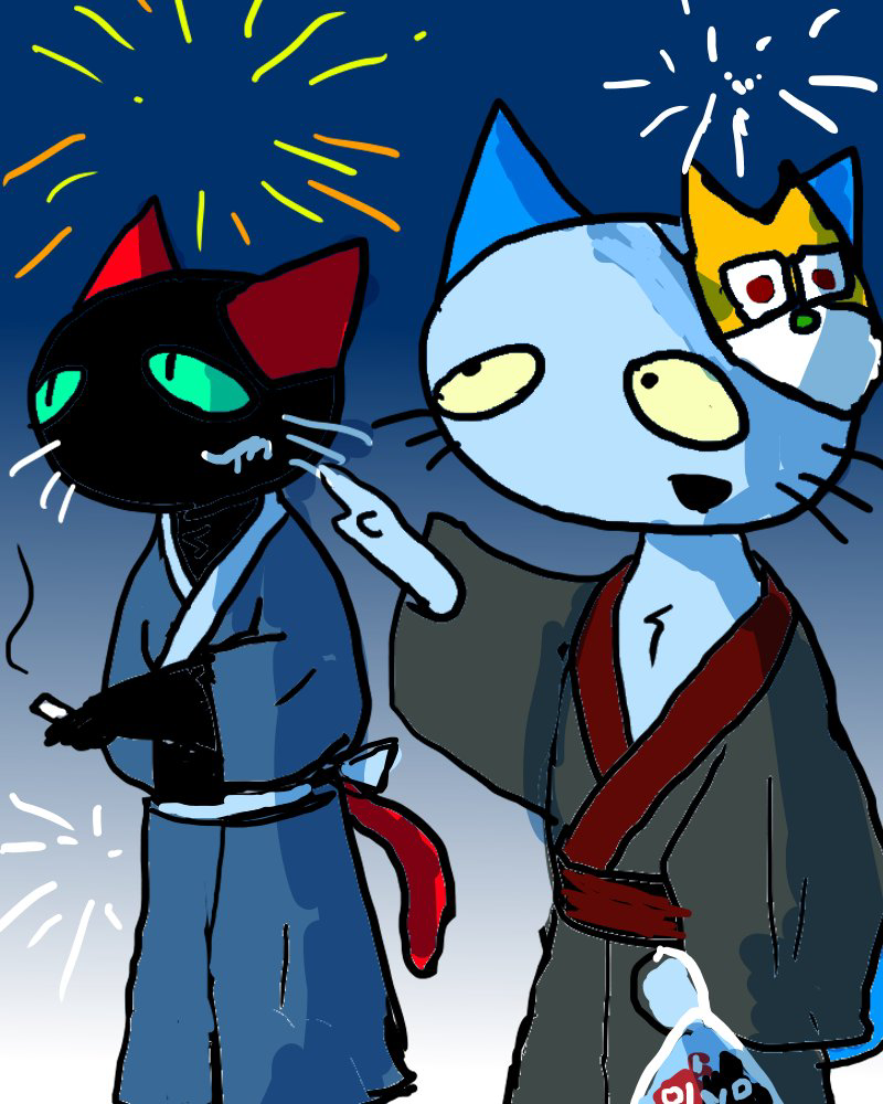 This is a pixiv picture whose title is 花火.