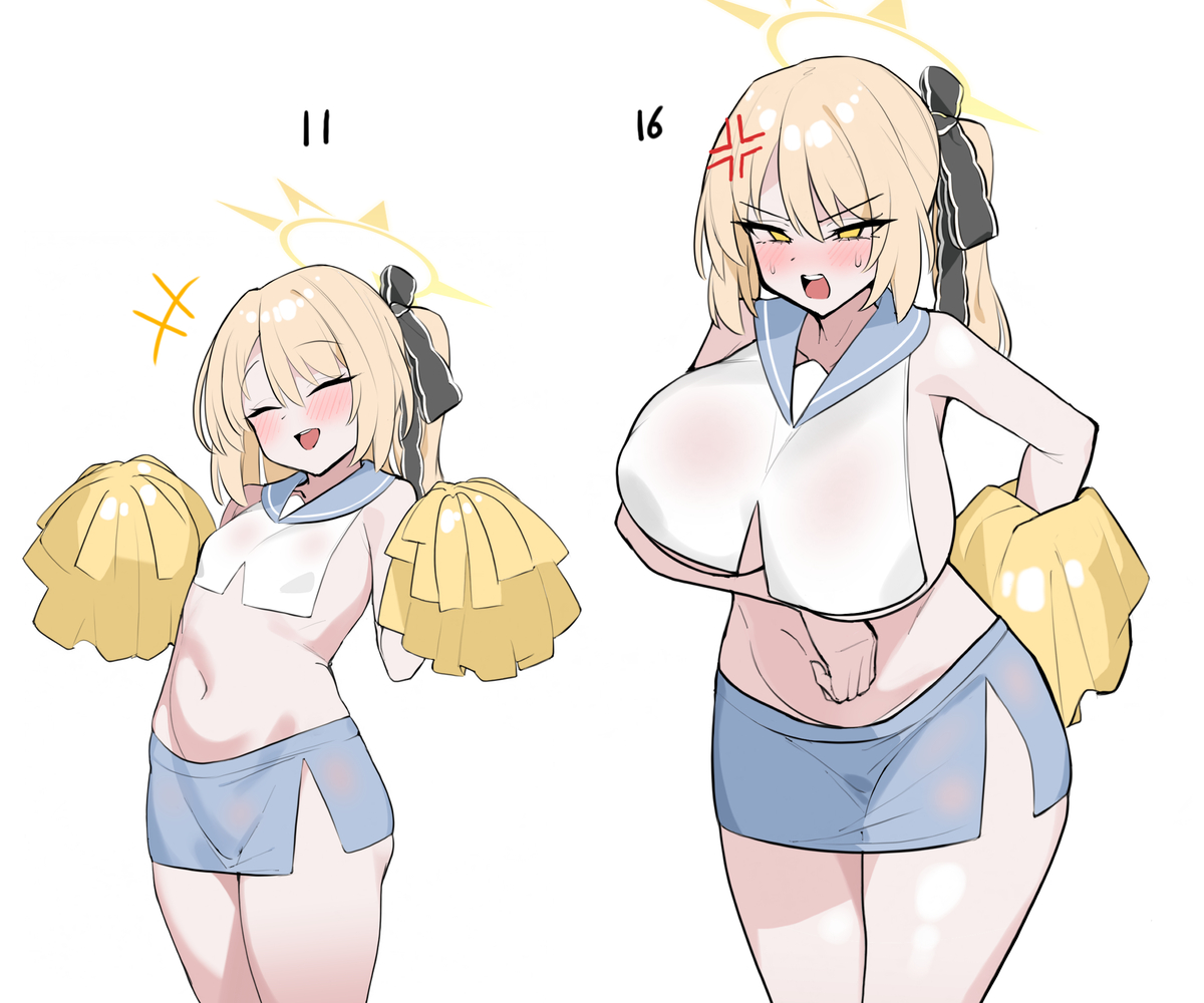 This is a pixiv picture whose title is 선생님 응원해주는 이부키(16).