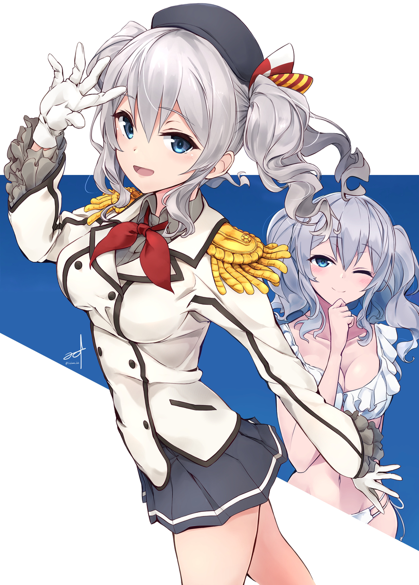 This is a pixiv picture whose title is 鹿島.