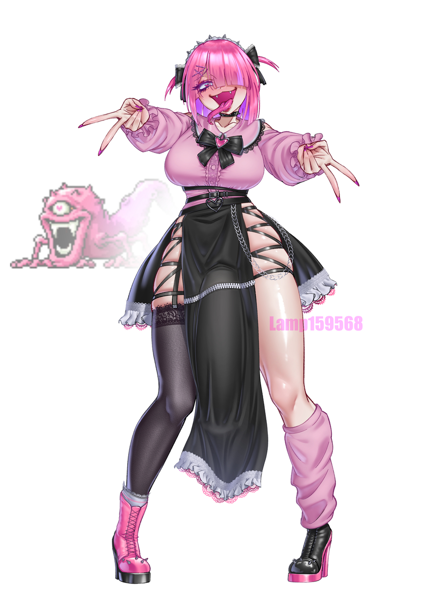 This is a pixiv picture whose title is OC - Love Eye👁️🩷.