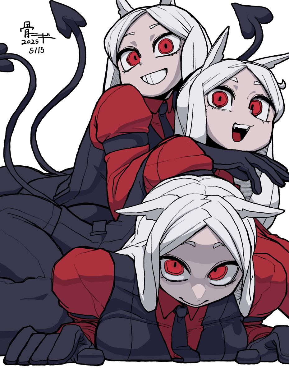 This is a pixiv picture whose title is Helltaker.