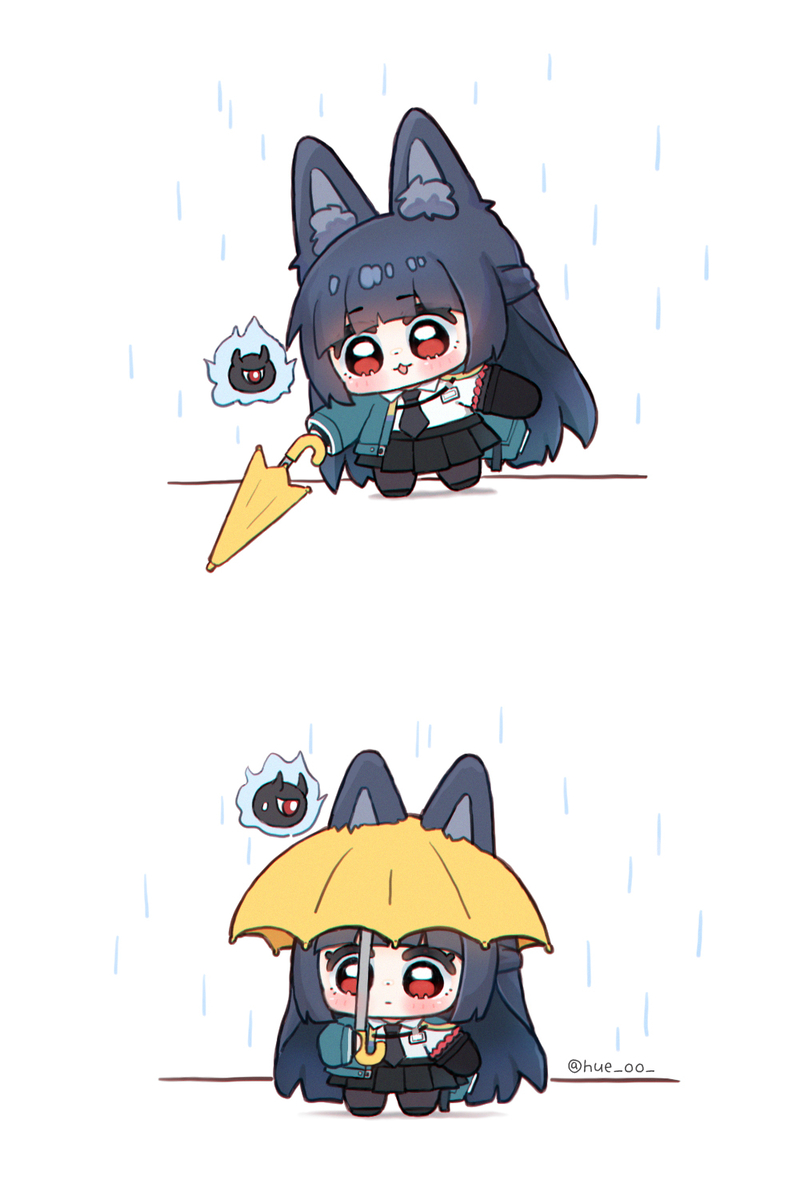 This is a pixiv picture whose title is ☔️.