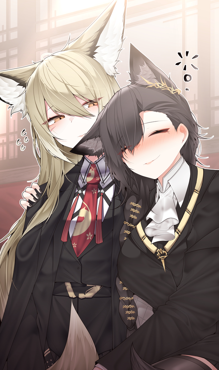 This is a pixiv picture whose title is Fox & wolf.