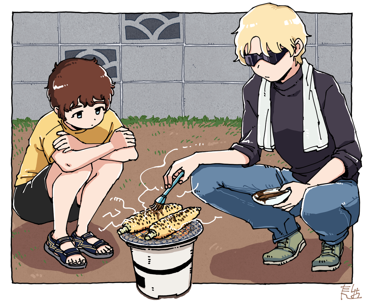 This is a pixiv picture whose title is シャアとアムロ＋α.