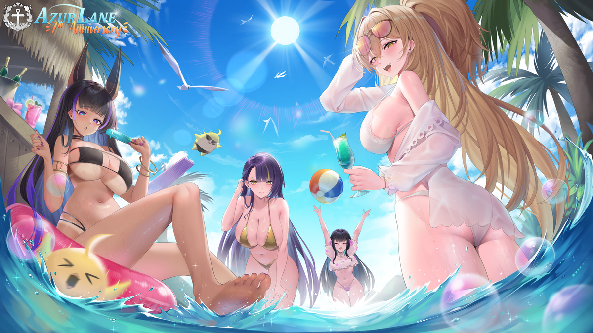 This is a pixiv picture whose title is Sunkissed in Scorching Heat.