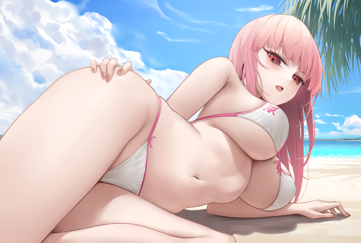 This is a pixiv picture whose title is Just some grim reaper relaxing:D.