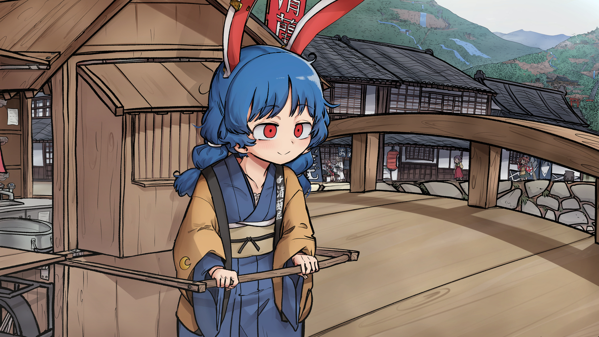 This is a pixiv picture whose title is 🍡🐇.
