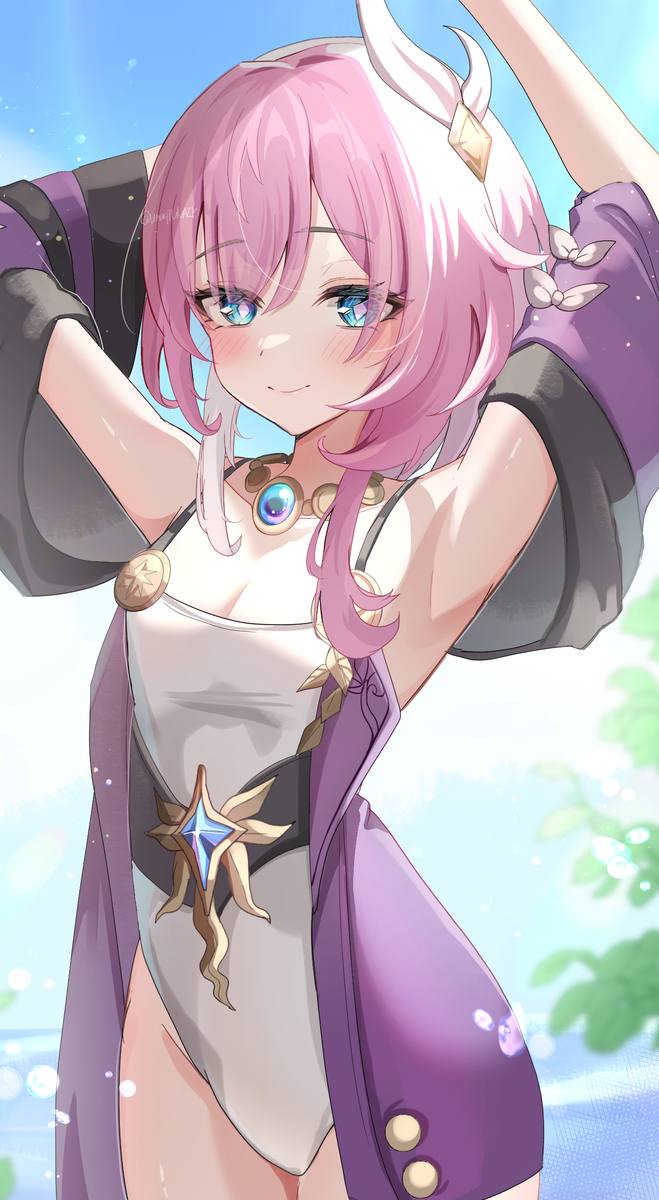 This is a pixiv picture whose title is 水着キュレネ.