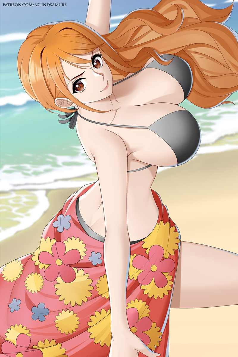This is a pixiv picture whose title is Nami (One Piece) - Commission.