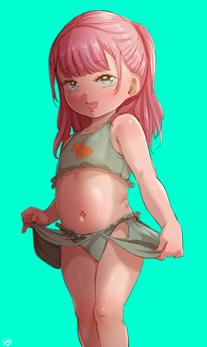This is a pixiv picture whose title is KAWAII DUCK SWIMMING COSTUME.