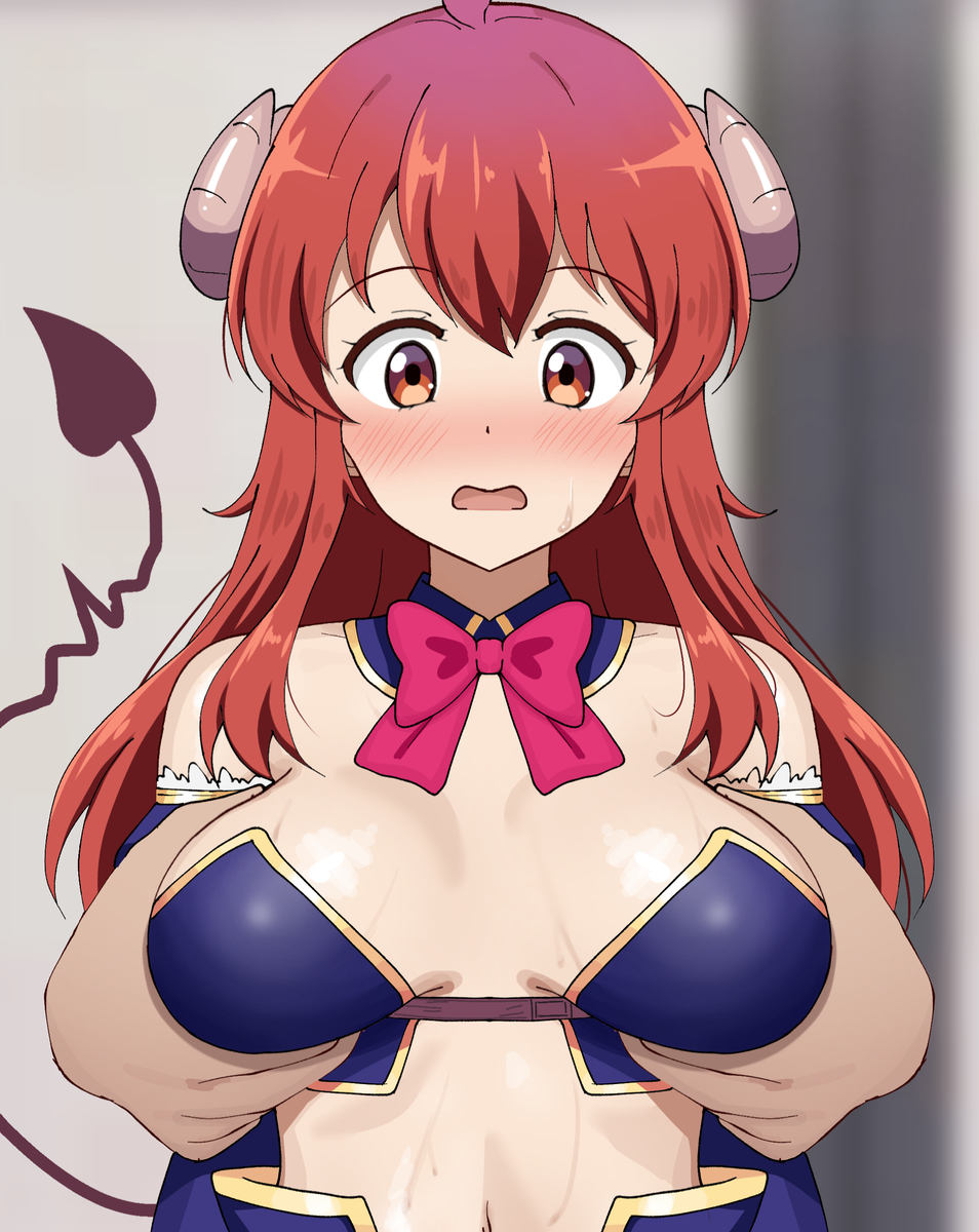 This is a pixiv picture whose title is シャミ子揉み揉み・・・.