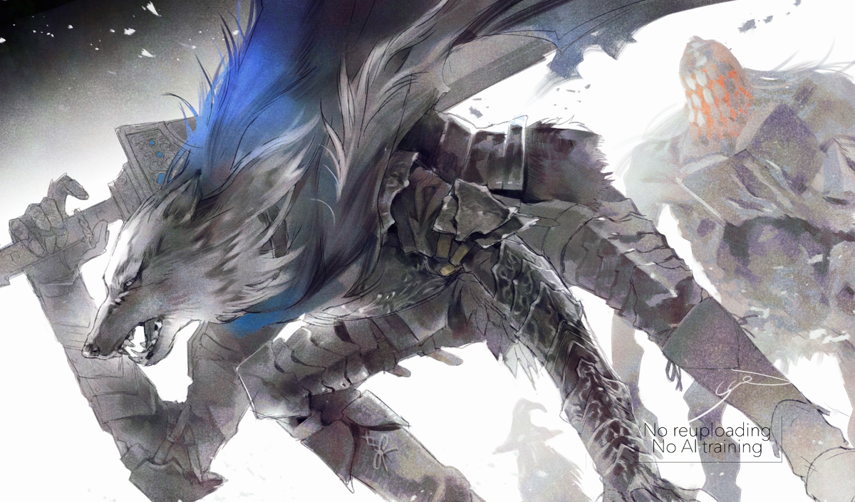 This is a pixiv picture whose title is 知と牙.
