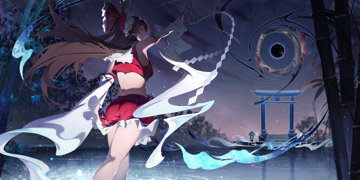 This is a pixiv picture whose title is 博丽灵梦.