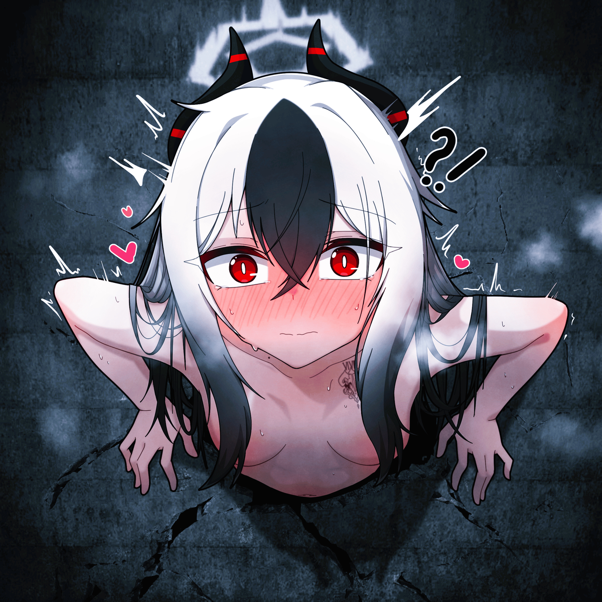 This is a pixiv picture whose title is ?!?!❤️❤️.