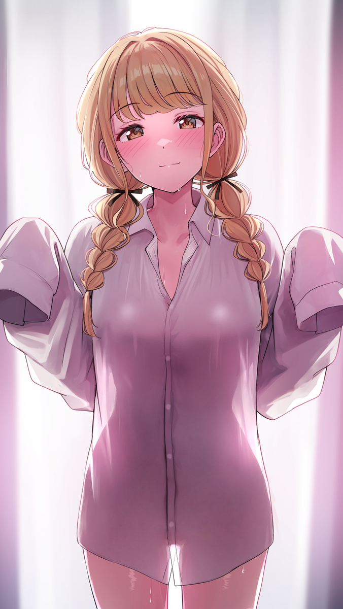 This is a pixiv picture whose title is 「あれぇ？ドキッとしちゃいましたぁ～？」.