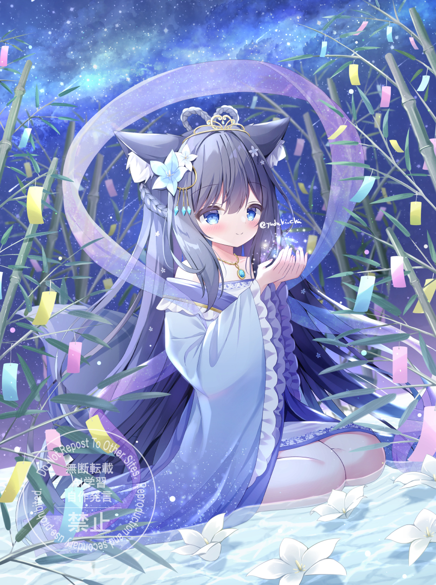 This is a pixiv picture whose title is 星に願いを.