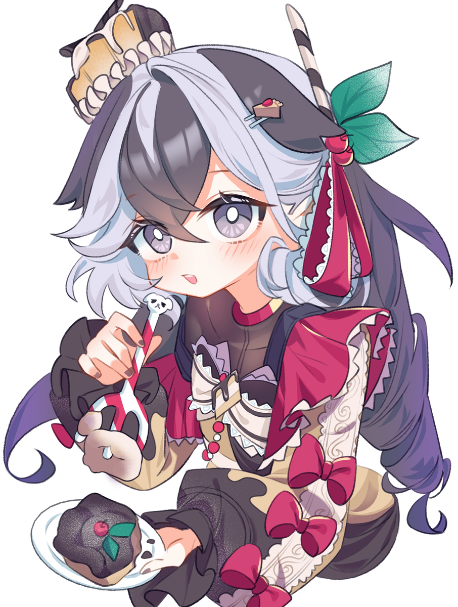 This is a pixiv picture whose title is 🐺🍰.