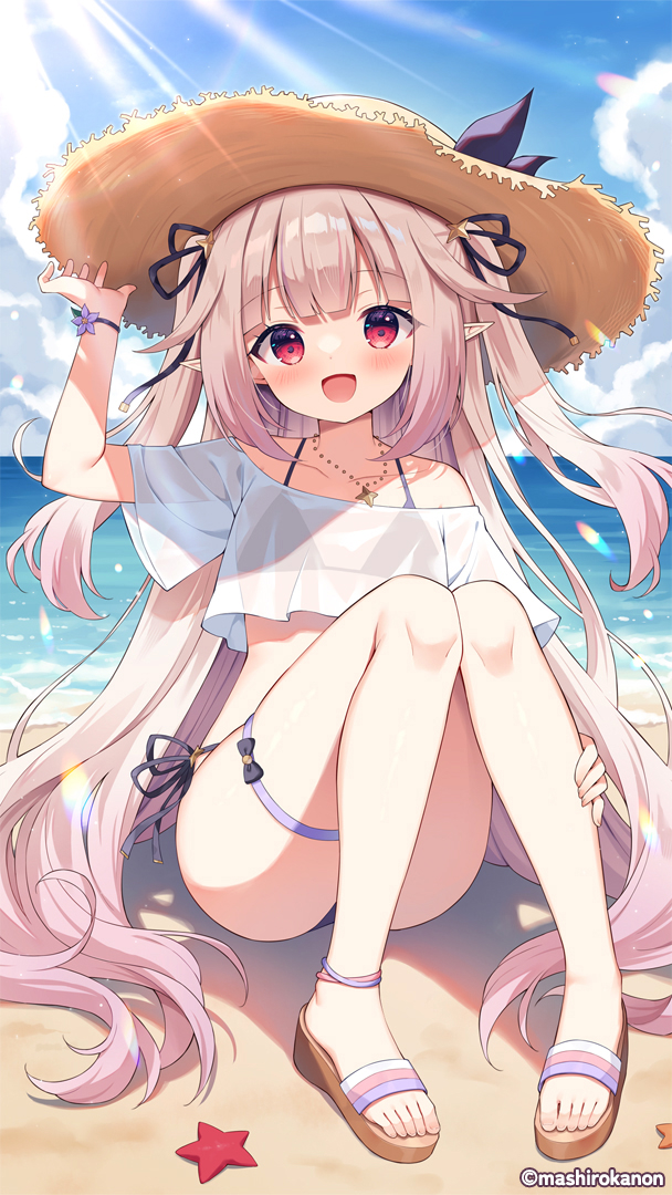 This is a pixiv picture whose title is 眞白かのん.