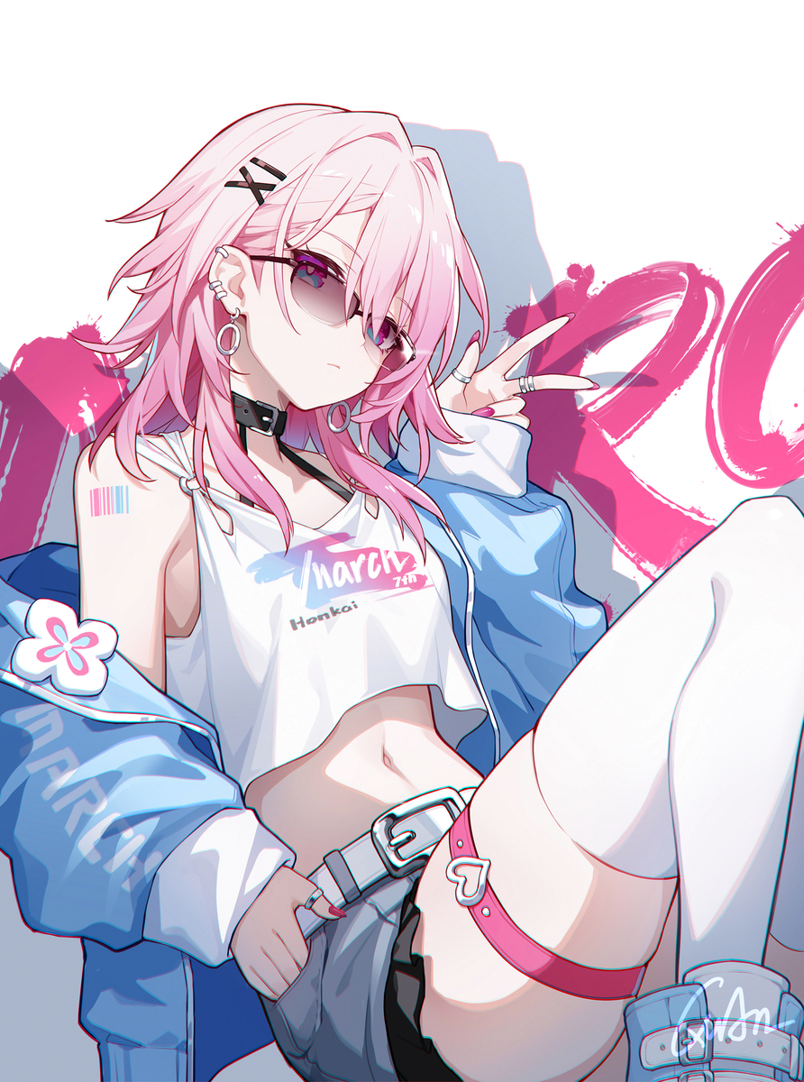 This is a pixiv picture whose title is 酷酷的三月七.