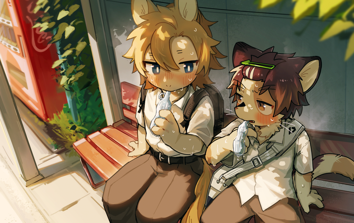 This is a pixiv picture whose title is …あついね.