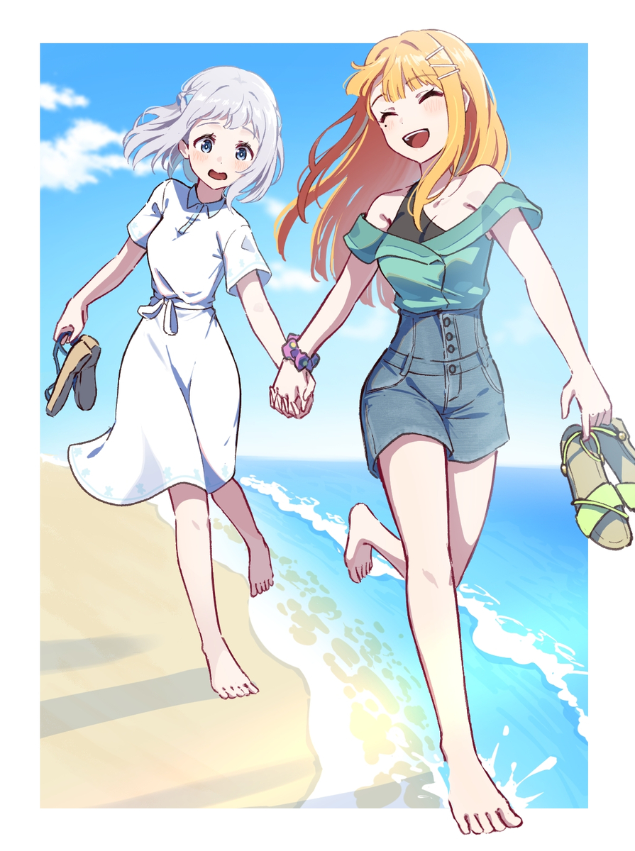 This is a pixiv picture whose title is 浜辺サマーマ☀️リー清.