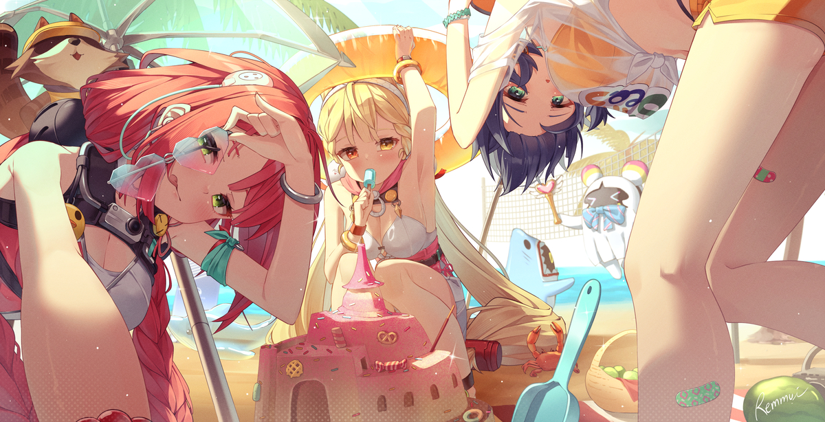 This is a pixiv picture whose title is Summertime🏝️.