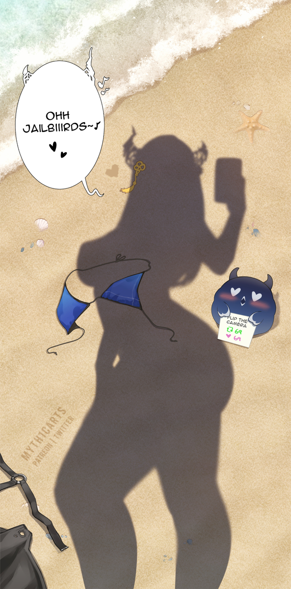 This is a pixiv picture whose title is Summer Nerissa (Shadow).