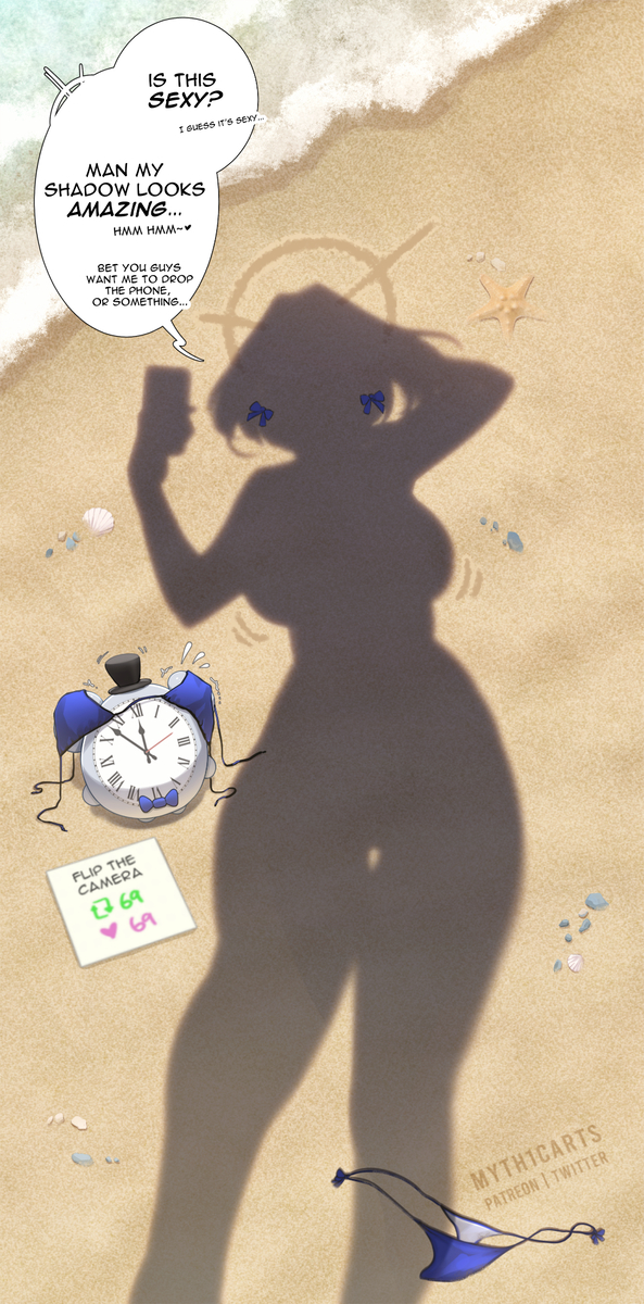 This is a pixiv picture whose title is Summer Kronii (Shadow).