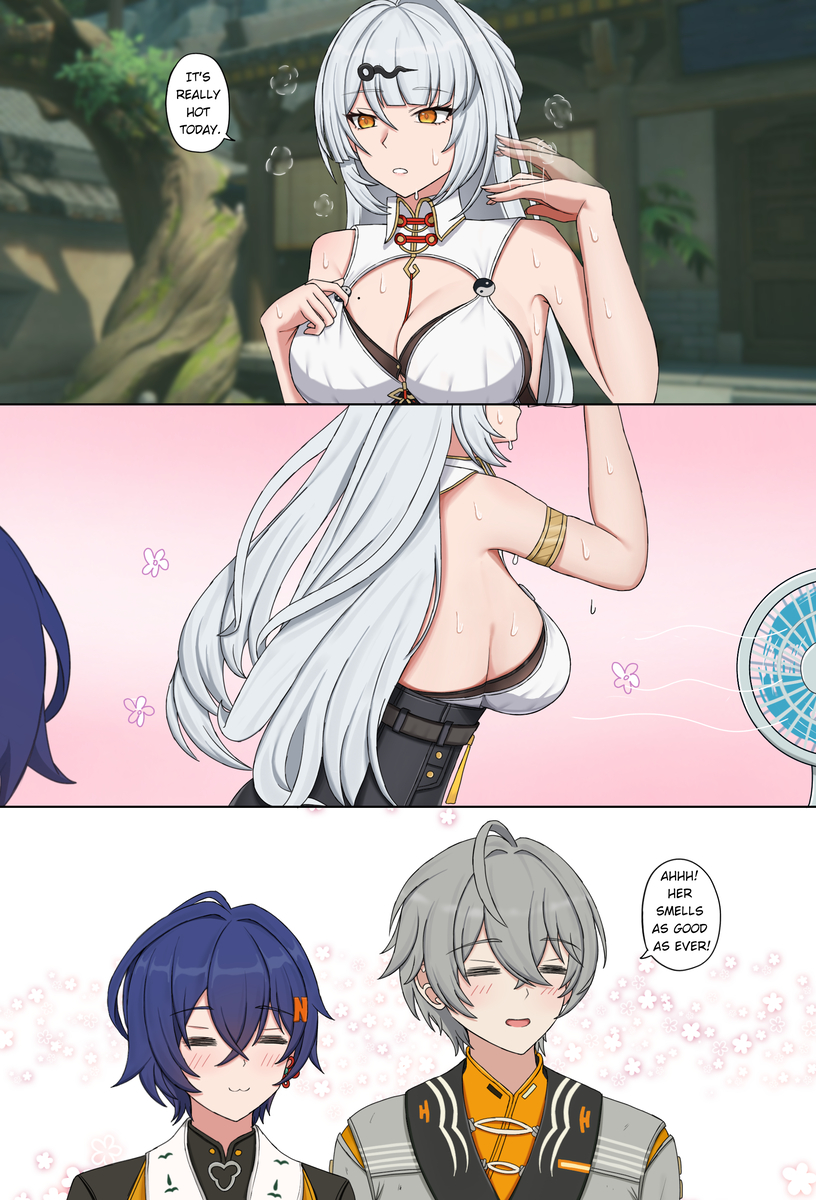 This is a pixiv picture whose title is Yixuan Shifu smells...💦😤.
