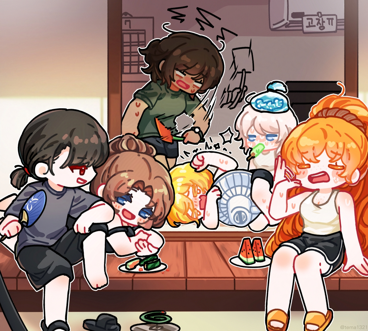 This is a pixiv picture whose title is 여름.