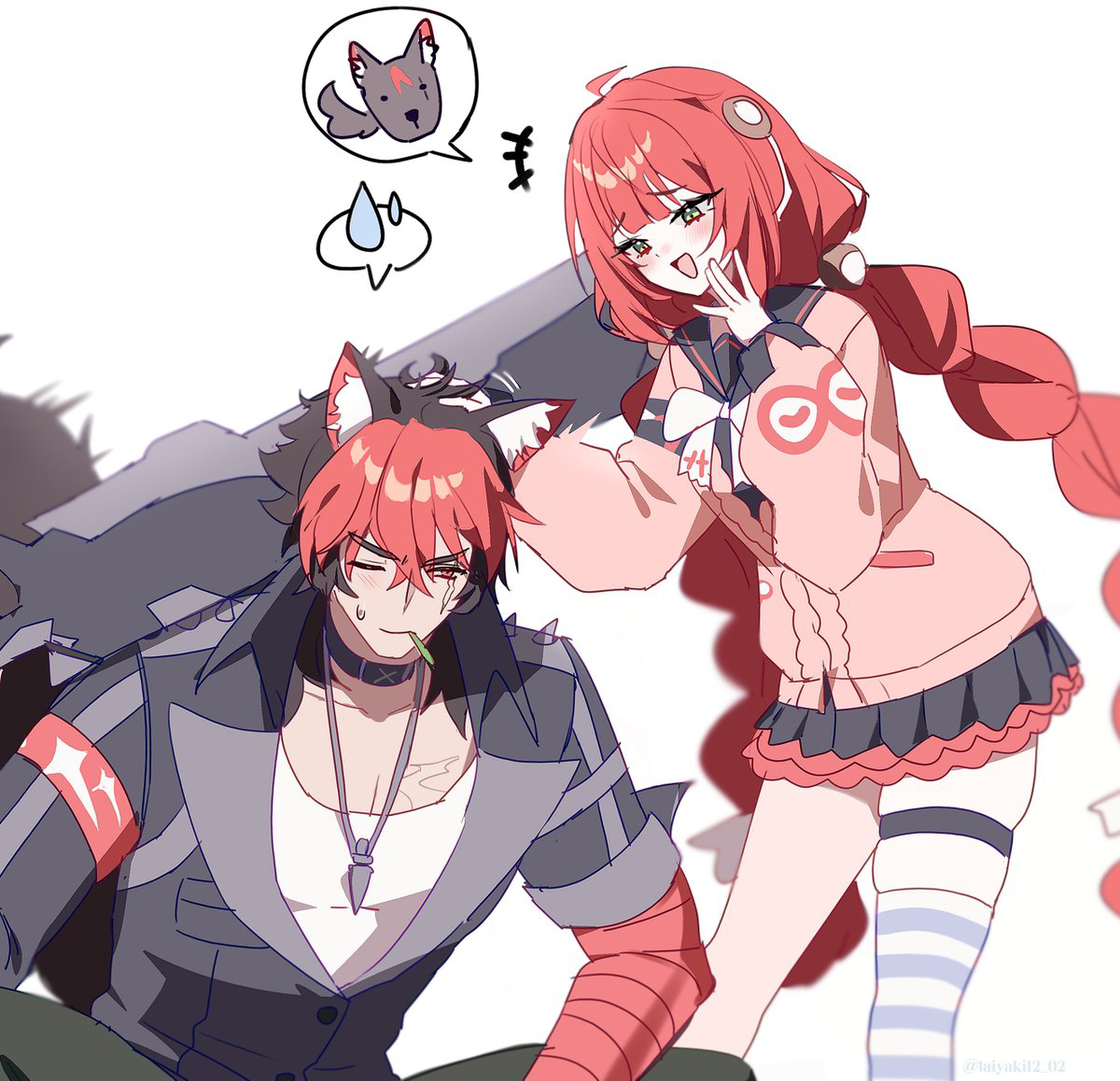 This is a pixiv picture whose title is 真斗&柚葉.