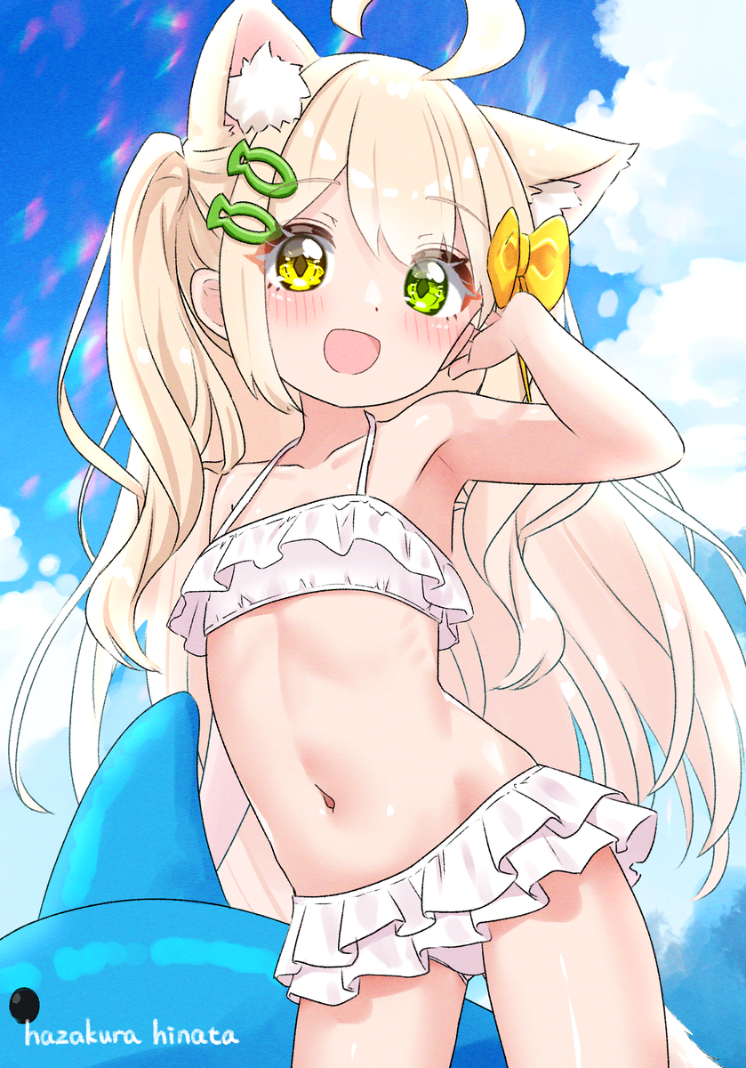 This is a pixiv picture whose title is 水着くるみちゃん！.