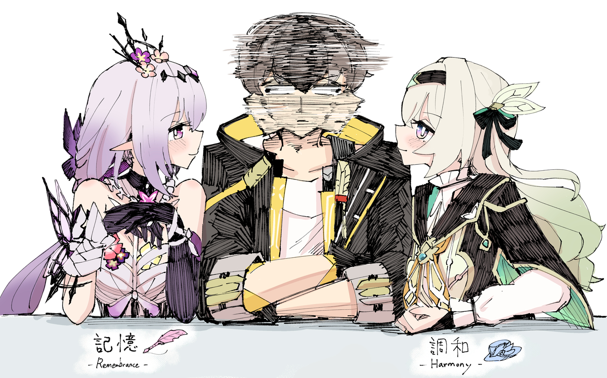 This is a pixiv picture whose title is どっちの編成にするか迷いまくってる開拓者.