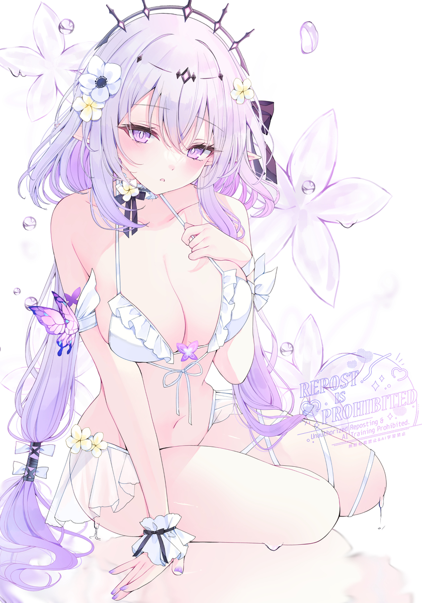 This is a pixiv picture whose title is 水着キャストリス🤍.