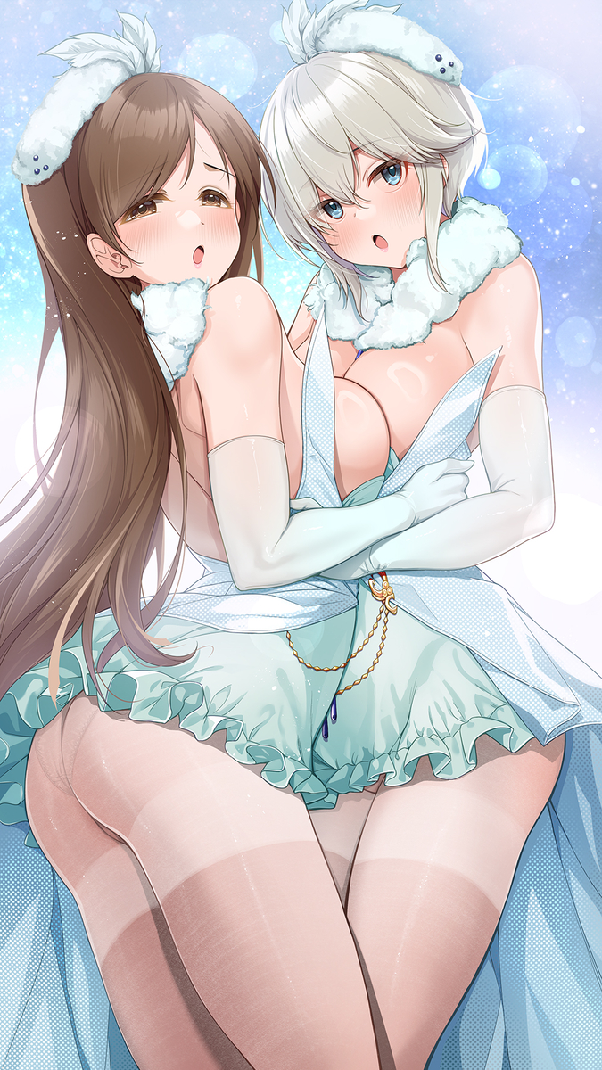 This is a pixiv picture whose title is 【422+】　「この衣装のまま営業ですか？」.