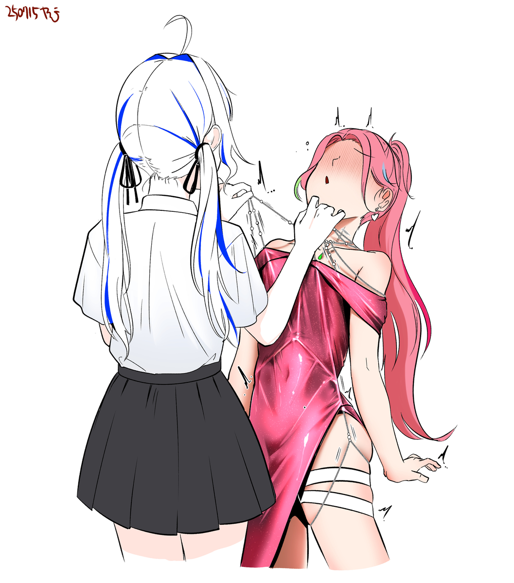 This is a pixiv picture whose title is Rin X Nana.