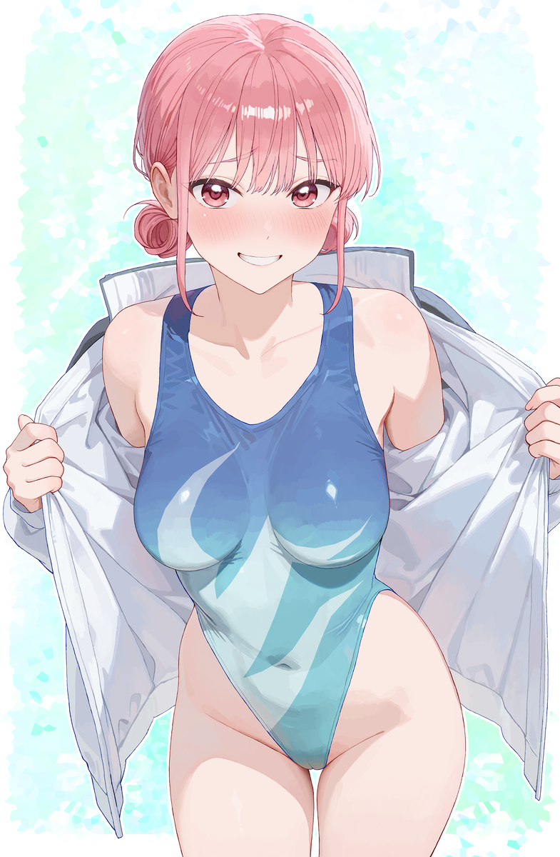 This is a pixiv picture whose title is レオタード姿を見せびらかす蝶野雛.