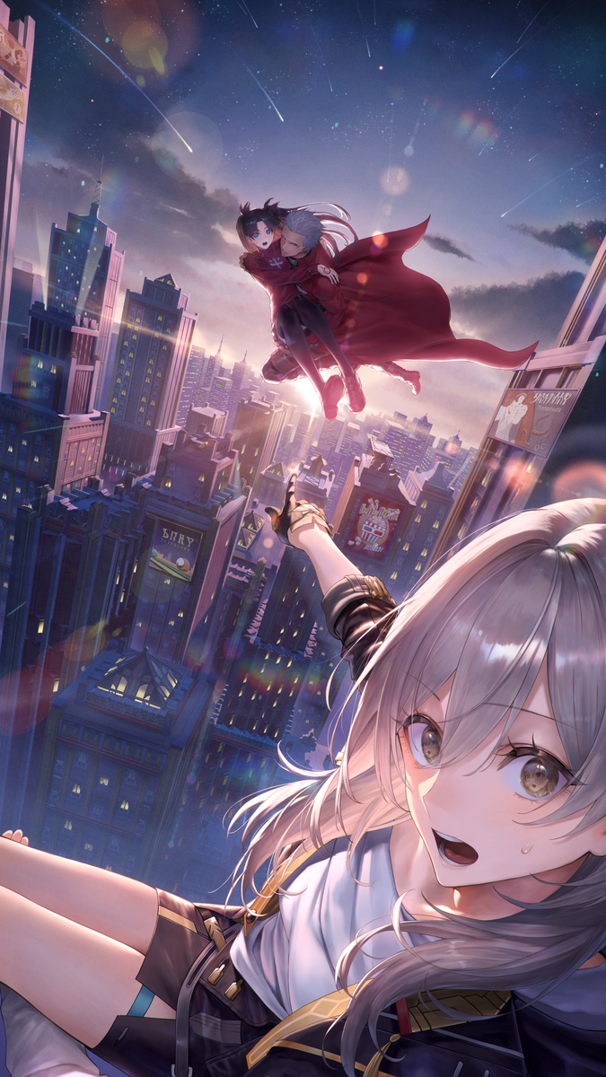 This is a pixiv picture whose title is 運命に出会えた夜に(崩壊スターレイルxFateコラボ).