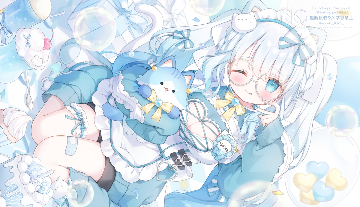 This is a pixiv picture whose title is 〚お仕事〛夏宮らむねちゃん.