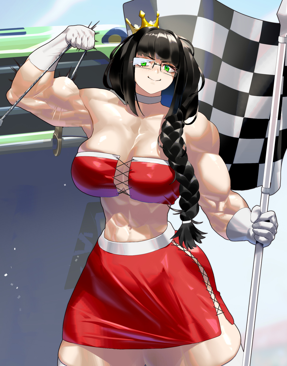 This is a pixiv picture whose title is レースクィーン.