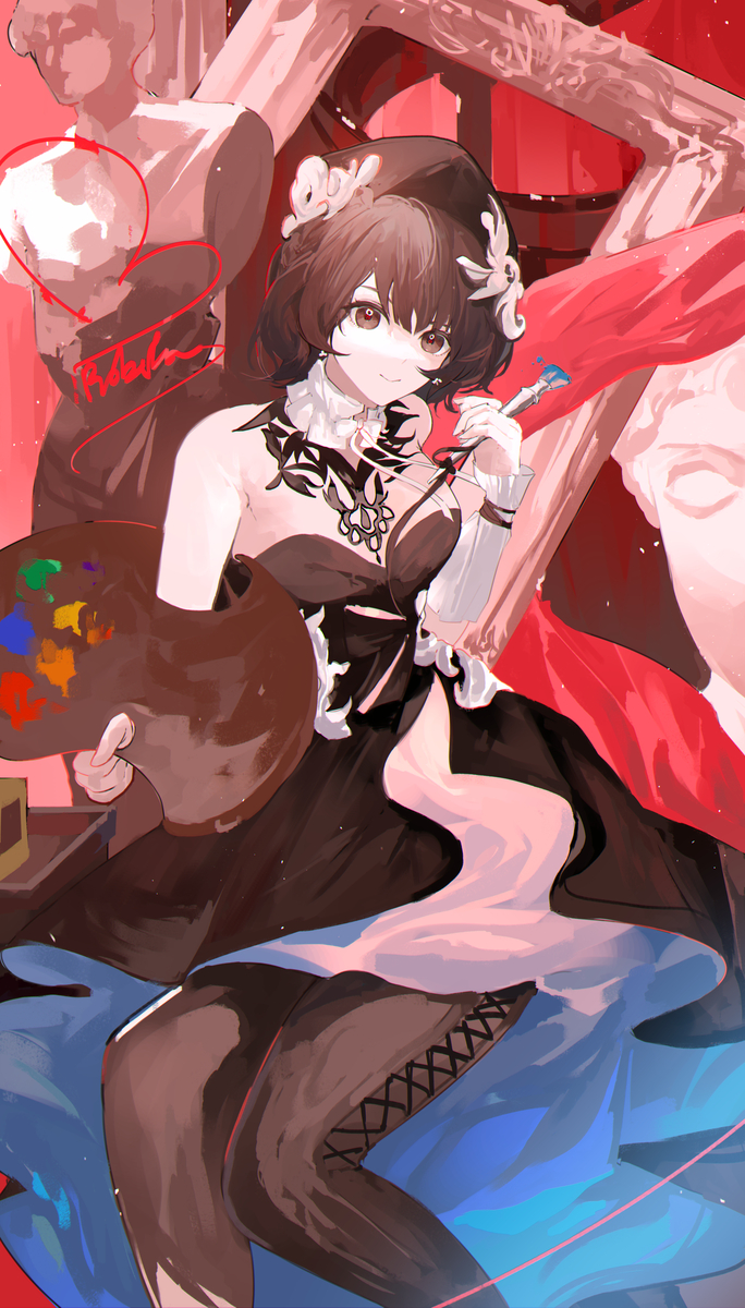 This is a pixiv picture whose title is Roberta ♥️.