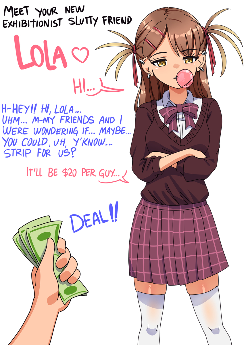 This is a pixiv picture whose title is Meet your new slutty friend Lola.