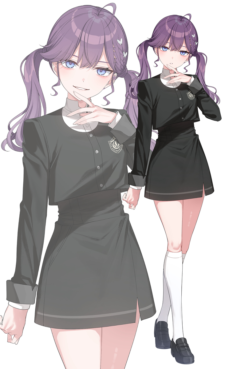 This is a pixiv picture whose title is 極月学園な賀陽燐羽.