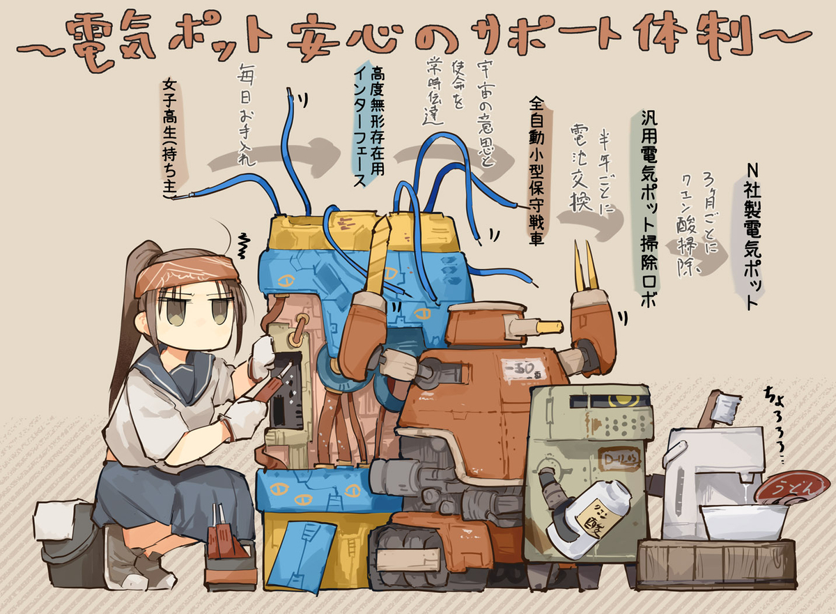 This is a pixiv picture whose title is エターナル電気ポット.
