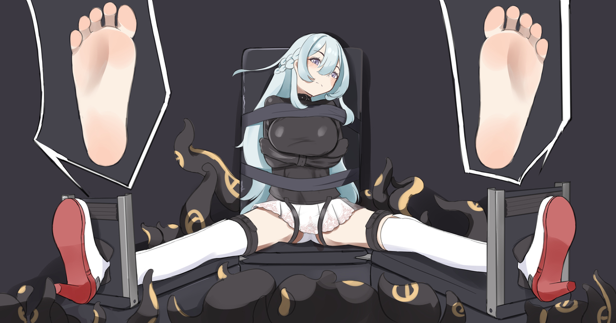 This is a pixiv picture whose title is 罗德尼的痒刑处置.