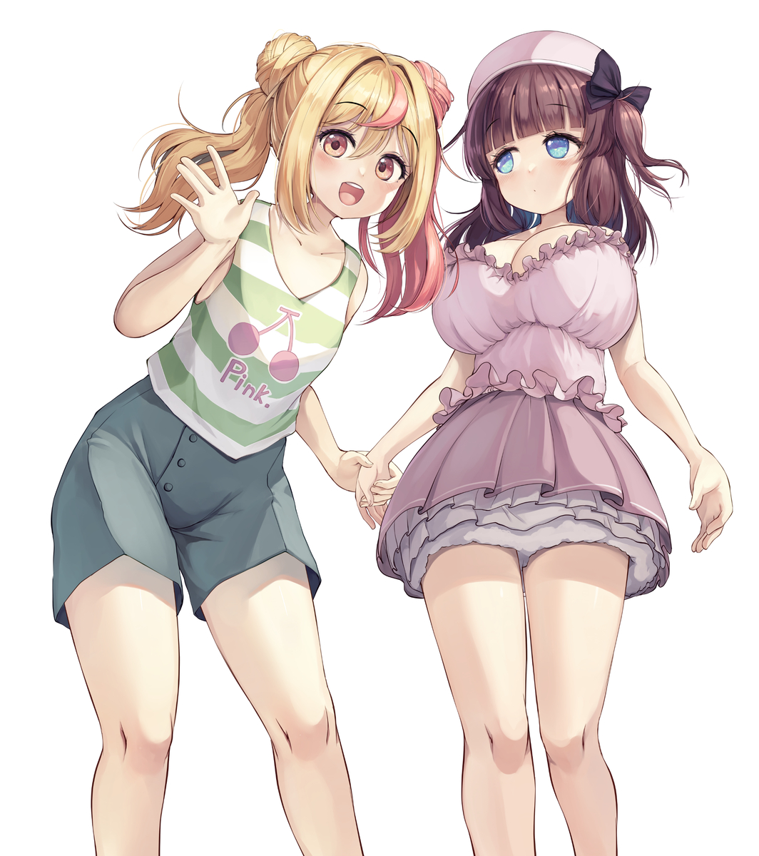 This is a pixiv picture whose title is オリジナル百合キャラの立ち絵.