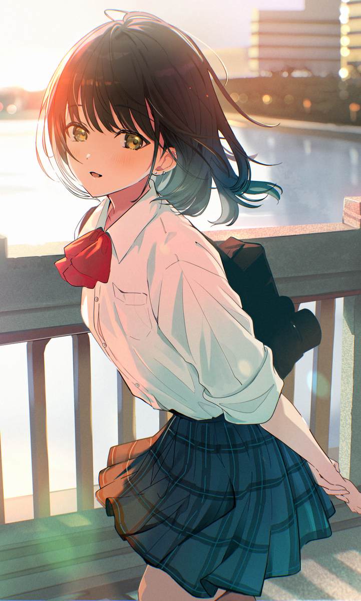 This is a pixiv picture whose title is 「ちょっとだけ、遠回りして帰ろ。」.